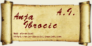 Anja Ibročić vizit kartica